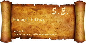 Seregi Edina névjegykártya