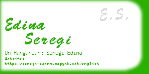 edina seregi business card